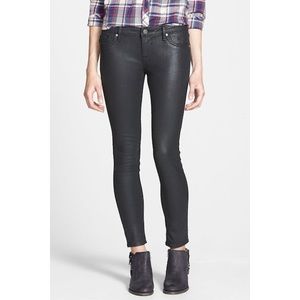 Vigoss Jagger Brushed Leather Low Rise Jeans